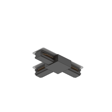 Immagine di Giunto a T Elettrificato Per Binari Monofase Nero Top Light