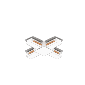 Immagine di Giunto a Croce Elettrificato Per Binari Monofase Bianco Top Light