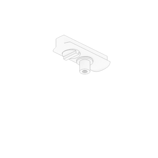 Immagine di Prendi Corrente Adattatore Bianco Per Binari Monofase Top Light