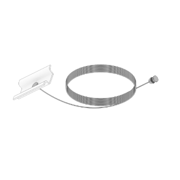 Immagine di Kit Cavo Sospensione Con Staffa Bianco Per Binari Monofase Top Light