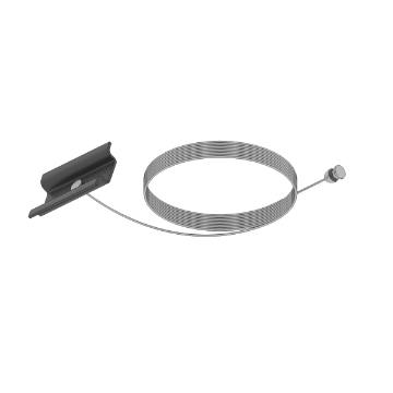 Immagine di Kit Cavo Sospensione Con Staffa Per Binari Monofase Nero Top Light