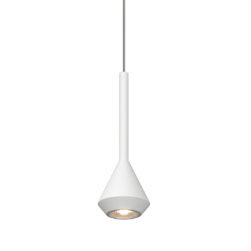 Immagine di Lampada Sospensione GU10 Cono Bianco Per Binari Monofase Top Light