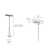 Immagine di Lampada Sospensione GU10 Cono Bianco Per Binari Monofase Top Light