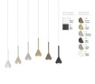 Immagine di Lampada Sospensione GU10 Cono Bianco Per Binari Monofase Top Light
