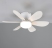Immagine di Ventilatore 6 Pale Da Soffitto Bianco Con Luce Led CCT 8w Lund Trio