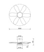 Immagine di Ventilatore 6 Pale Da Soffitto Nero Inverter Con Telecomando Led CCT 8w Lund Trio