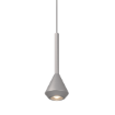 Immagine di Sospensione Cono GU10 Grigio Alluminio Per Binari Monofase Top Light