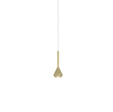 Immagine di Sospensione Conica Ottone Con Adattatore Monofase Per Binari Top Light