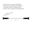 Immagine di Kit Supporto Lineare Flessibile Nero Cavo Teso Per Strip Led max 11mm Segmento Intec