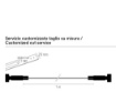 Immagine di Nastro Flessibile Nero Cavo Teso 1Mt Per Strip Led max 11mm Segmento Intec