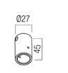 Immagine di Base Fissaggio Parete Soffitto Per Strip Led Tubolare Xloop 18mm Arelux Redo