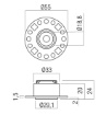 Immagine di Supporto Incasso A Scomparsa Per Fissaggio Strip Led Xloop 18mm Arelux Redo