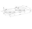 Immagine di Faretto Incasso Doppio Bianco Led Gx53 Hoop Maytoni