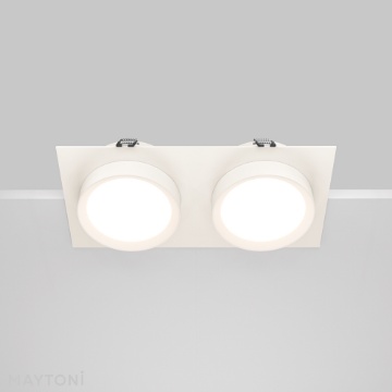 Immagine di Faretto Incasso Doppio Bianco Led Gx53 Hoop Maytoni