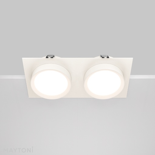 Immagine di Faretto Incasso Doppio Bianco Led Gx53 Hoop Maytoni