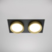 Immagine di Faretto Incasso 2 Luci Gx53 Nero Oro Hoop Maytoni