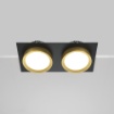 Immagine di Faretto Incasso 2 Luci Gx53 Nero Oro Hoop Maytoni