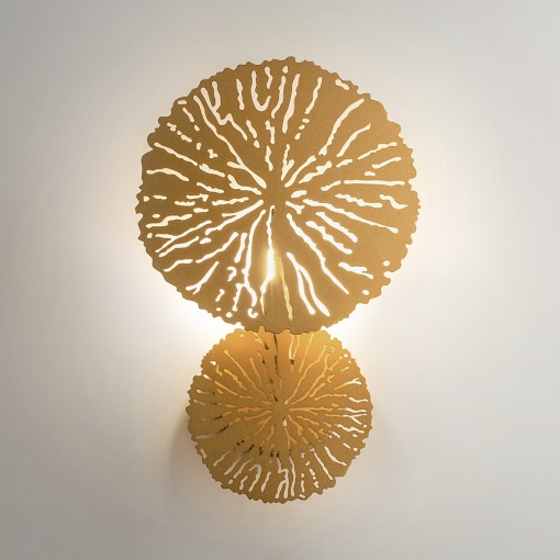 Immagine di Lampada Da Parete Decorativa Metallo Traforato Oro Lovetann Maytoni