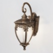 Immagine di Applique Da Parete Lanterna Classica Oro Nero Verso Giù Fleur IP44 Maytoni