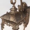 Immagine di Applique Da Parete Lanterna Classica Oro Nero Verso Giù Fleur IP44 Maytoni