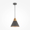 Immagine di Sospensione Bicones Cono Grigio Legno Decorativo Maytoni