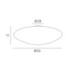 Immagine di Lampada Da Parete Soffitto Con Decoro Concentrico Jelly 50cm Top Light
