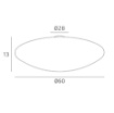 Immagine di Plafoniera Vetro Rotondo 60cm Decoro Oro Argento Jelly Top Light