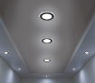 Immagine di Faretto Nero Incasso Aura Led 10w 3000k 14cm Doppia Illuminazione Trio