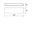 Immagine di Applique Slim Doppia Luce LED 30w Wallet IP20 Corten Per Interni Isyluce 512