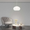 Immagine di Lampada A Sospensione Cucina Boccia Vetro Bianco Latte 42cm Casper Top Light