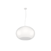 Immagine di Lampadario Rotondo Vetro Bianco 55cm Casper Top Light