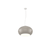 Immagine di Sospensione Casper Top Light Per Tavolo Cucina Vetro Rotondo Grigio Tortora 42cm