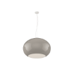 Immagine di Lampadario Moderno Casper Top Light Vetro Lucido Tortora Rotondo 55cm 3xE27