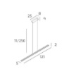 Immagine di Lampadario Profilo Led Bianco Da Ufficio 42w Switch 3000k-6500k Malika Top Light