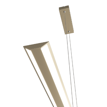 Immagine di Lampadario Da Tavolo Design Moderno Oro Led 42w Switch 3000k-6500k Malika Top Light