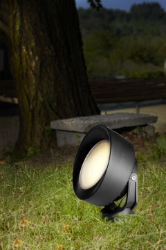 Immagine di Faretto Nero Da Terra Con Picchetto Led Gx53 IP66 Roma Top Light