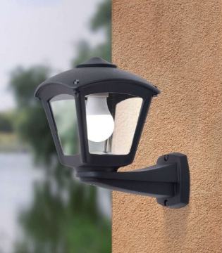 Immagine di Applique Da Esterno Lanterna Nera IP55 Lerici Top Light