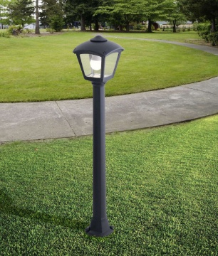 Immagine di Lampioncino Moderno Da Giardino Nero 95 cm IP55 Lerici Top Light