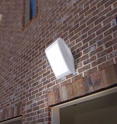 Immagine di Lampada Squadrata Grigia Da Parete Sofitto Per Esterni IP66 1xE27 Siena Top Light