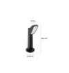 Immagine di Paletto Basso Per Giardino Moderno Nero 64cm IP66 Trento Top Light