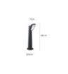 Immagine di Lampioncino Per Esterni Moderno Nero 94 cm IP66 Top Light Trento