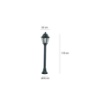 Immagine di Paletto Da Esterno Classico Nero In Resina 110cm IP55 Asti Top Light