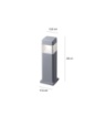 Immagine di Lampioncino Grigio Basso Quadrato Per Giardini Led Gx53 Lodi Top Light
