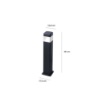 Immagine di Lampioncino Basso Nero 48cm Esterno IP66 Con Lampada Led Gx53 Inclusa Lodi Top Light