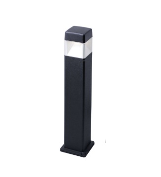 Immagine di Palo Da Giardino Quadrato 80 cm Nero IP66 Led Gx53 Lodi Top Light