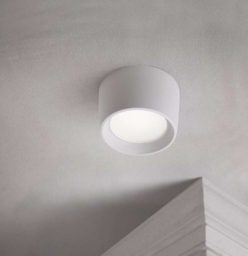 Immagine di Faretto Rotondo Lampada Soffitto 16cm Led Gx53 Per Esterni Bianco IP55 Pisa Top Light