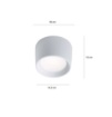 Immagine di Faretto Rotondo Lampada Soffitto 16cm Led Gx53 Per Esterni Bianco IP55 Pisa Top Light