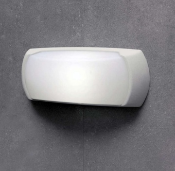 Immagine di Applique Bianca Per Esterno Top Light Andora In Resina Rettangolare IP66