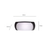 Immagine di Applique Da Esterno Squadrata Nera In Resina IP66 Top Light Andora