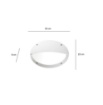 Immagine di Applique Ovale Palpebra Grigio Per Esterni IP66 Monza Top Light